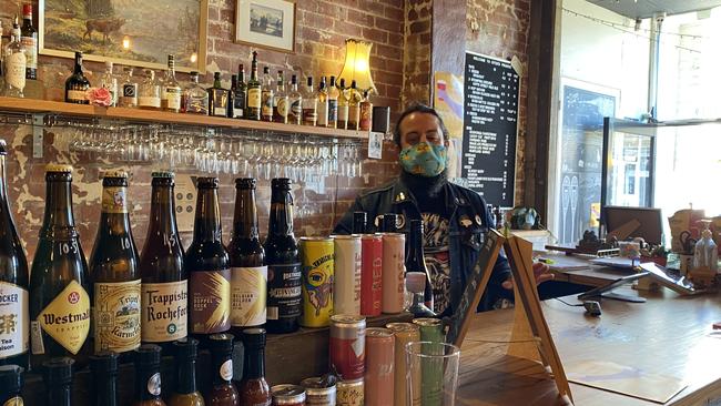 Say thanks to a Victorian by shouting them a drink. Shout-a-Vic-a-drink has been started by Otter's Promise bar in Armadale to celebrate the end of lockdown and the tremendous efforts by the state. Picture: Grace McKinnon