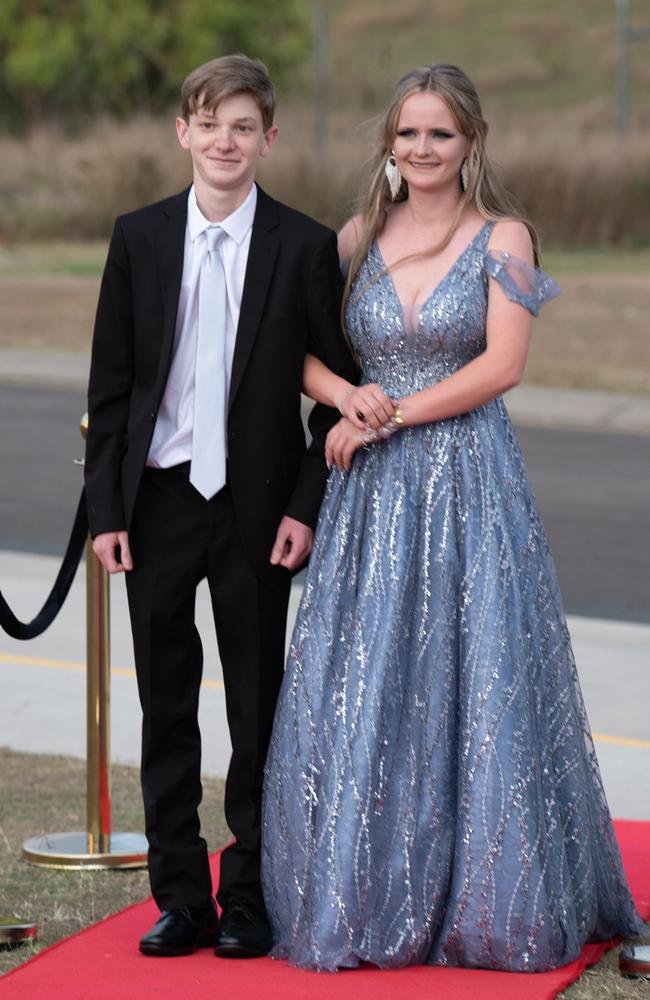 Brock Morgan and Charlotte Monckton of Cooloola Christian College graduating class 2023 arrive at their formal. October 5, 2023. Picture: Christine Schindler