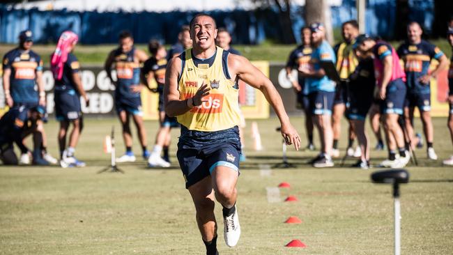 Leilani Latu at training. Picture: Gold Coast Titans