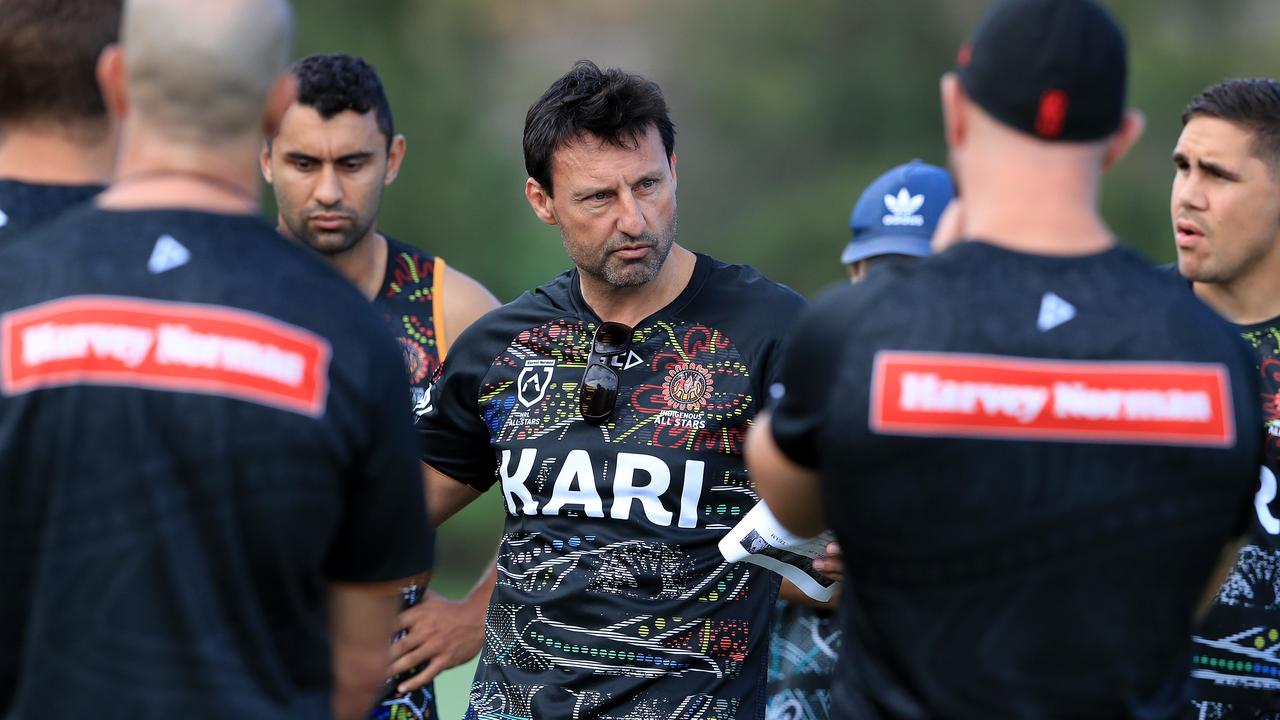 Coach Laurie Daley and the Indigenous All Stars