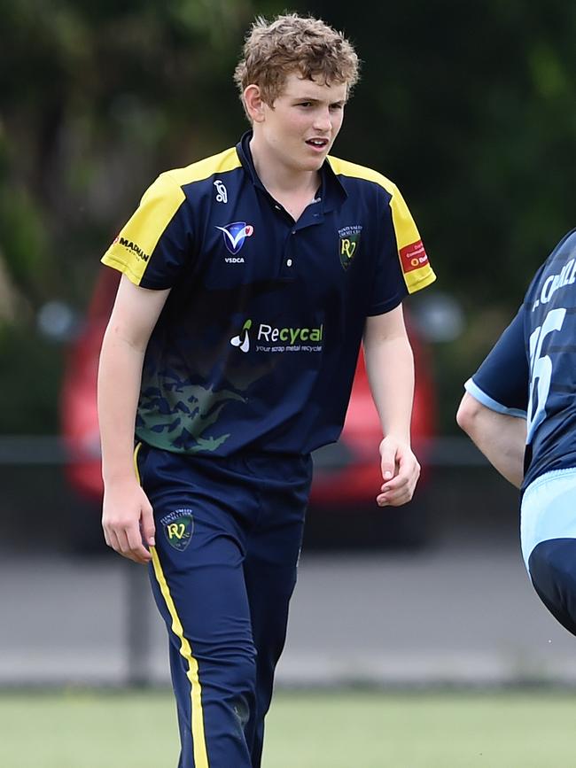 Jack Atkinson in action for Plenty Valley.