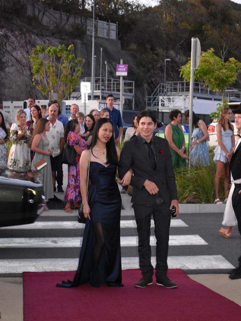 Zachary Sleight and Pauline Mallare at the Proserpine State High School formal at Shute Harbour Marine Terminal on November 15, 2023. Photo: Zoe Devenport