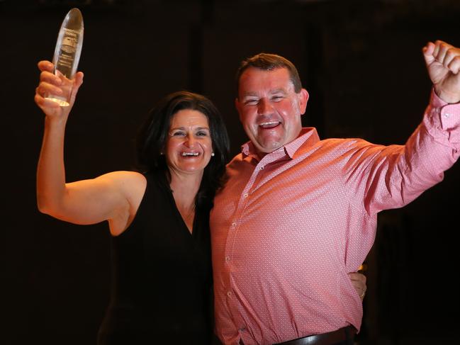 The Hinkleys after being named Farmers of the Year.