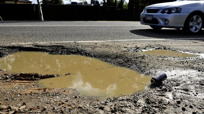 At least 25 cars suffered flat tyres after hitting a pothole in Seaford. File photo.