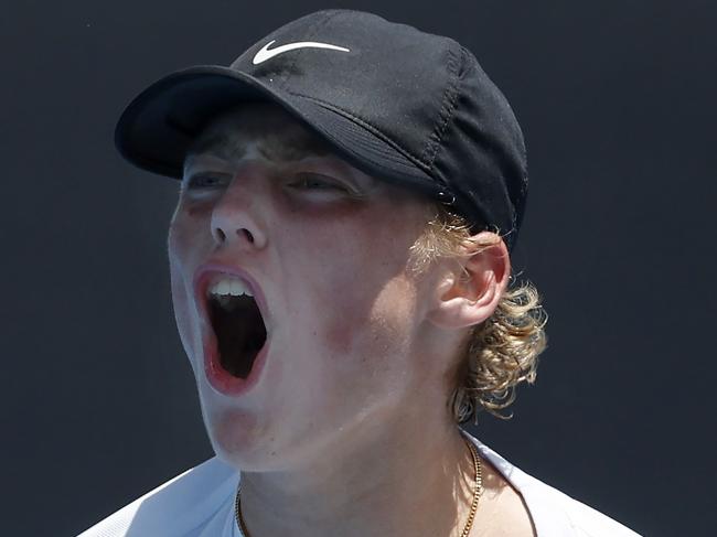 NCA. MELBOURNE, AUSTRALIA. 7th January 2025.   Australian Open Tennis at Melbourne Park.   Qualifying tournament. CmonÃ Cruz Hewitt vs Nikoloz Basilashvili on court 3.     .  Picture: Michael Klein