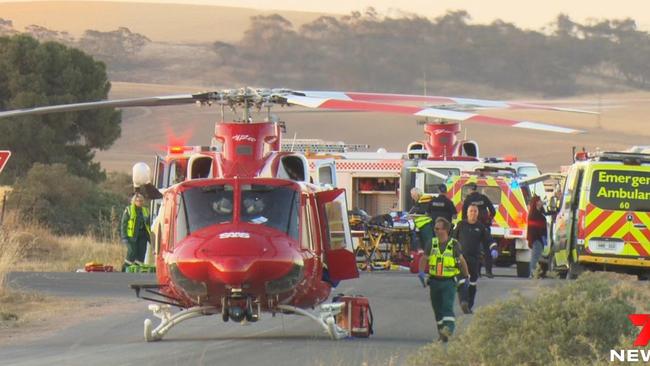 Two women and a man have died following a fatal crash at Everard Central, near Blyth in the State's Mid North, last night. Picture: 7NEWS