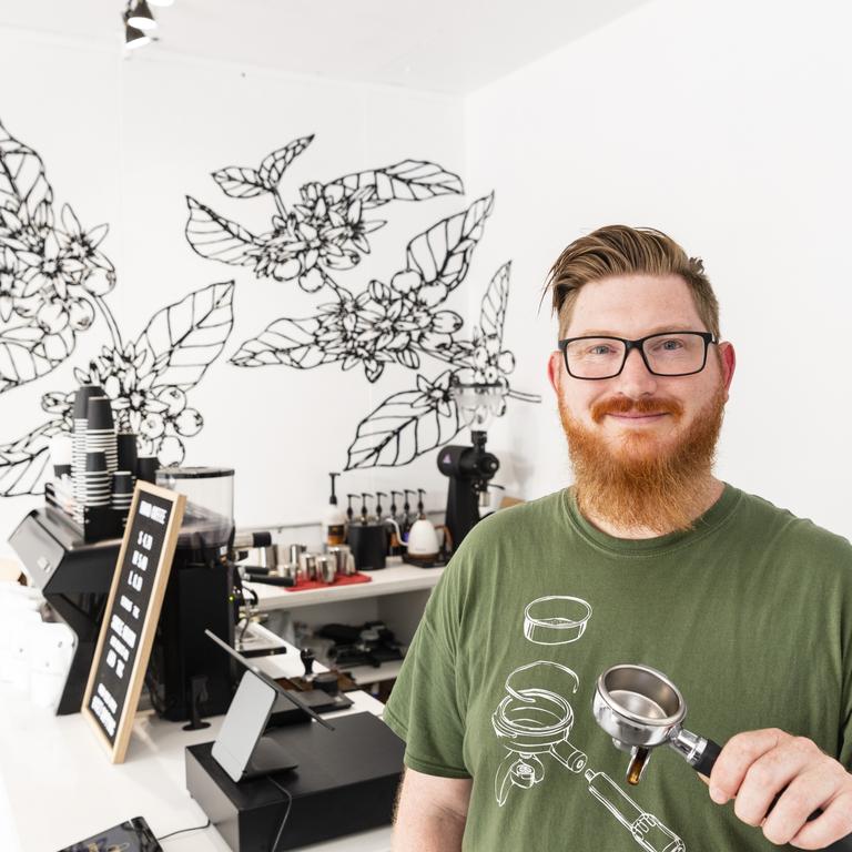 Brood Coffee owner Lachlan Jurgs. Picture: Kevin Farmer