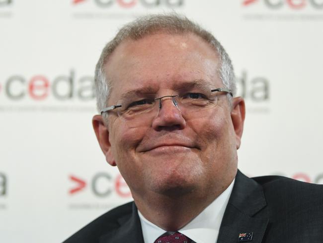 Australian Prime Minister Scott Morrison speaks during the CEDAÃ¢â¬â¢s State of the Nation Conference at the National Press Club in Canberra, Monday, June 15, 2020. (AAP Image/Lukas Coch) NO ARCHIVING