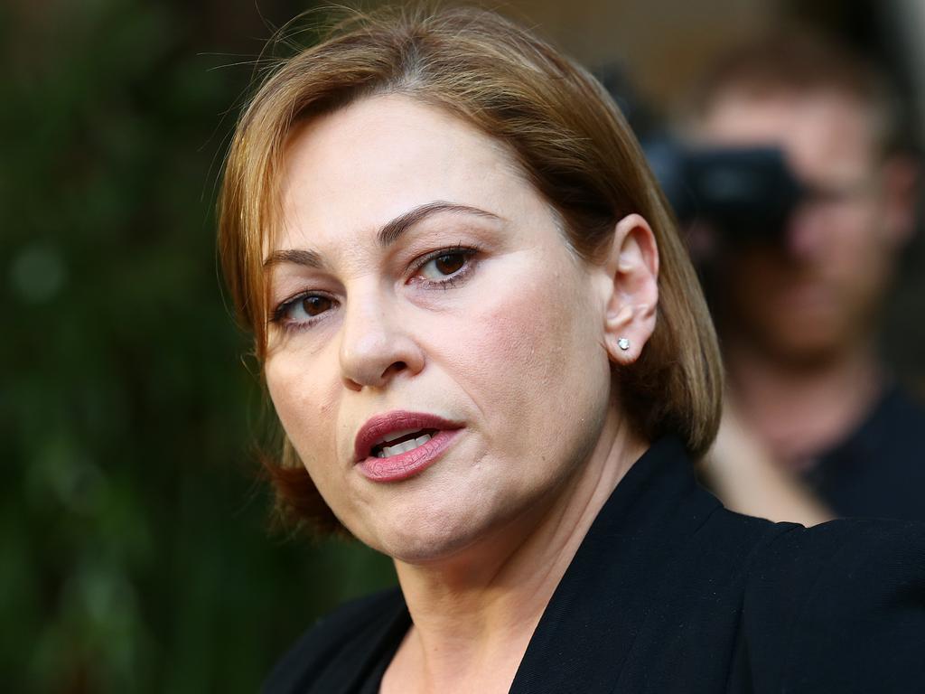 Queensland Deputy Premier Jackie Trad speaks during a press conference at Parliament House in Brisbane, Friday, September 6, 2019. Queensland Deputy Premier Jackie Trad will not be investigated by the state's corruption watchdog over a controversial investment property purchase in Brisbane, which she failed to properly declare (AAP Image/Jono Searle) NO ARCHIVING