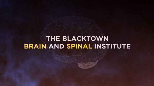 Screen grabs from the video promoting The Blacktown Brain and Spinal Institute.