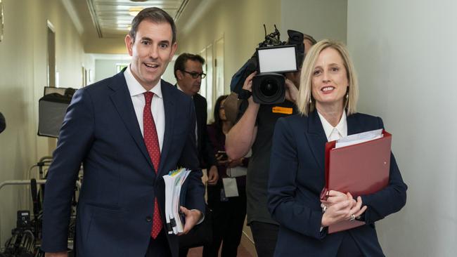 Treasurer Jim Chalmers and Finance Minister Katy Gallagher.