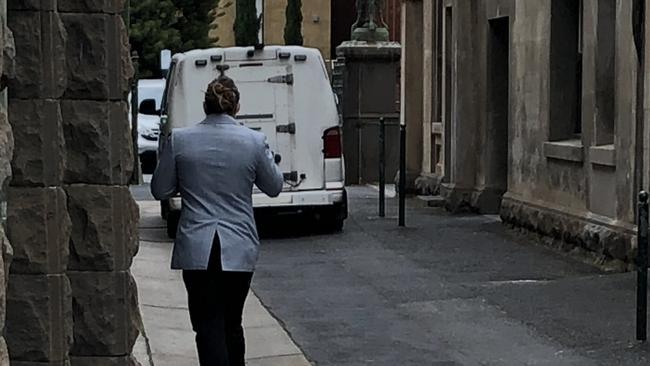 Waylon Wenske leaves Bendigo County Court after being sentenced to a three year CCO on Nov 16.