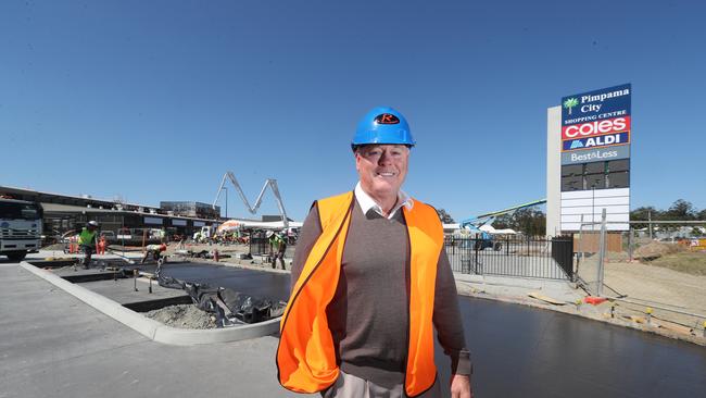 Greg Rix on site at Pimpama City Shopping Centre. Photo by Richard Gosling