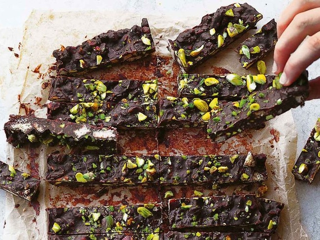 Ottolenghi's mint and pistachio chocolate fridge cake