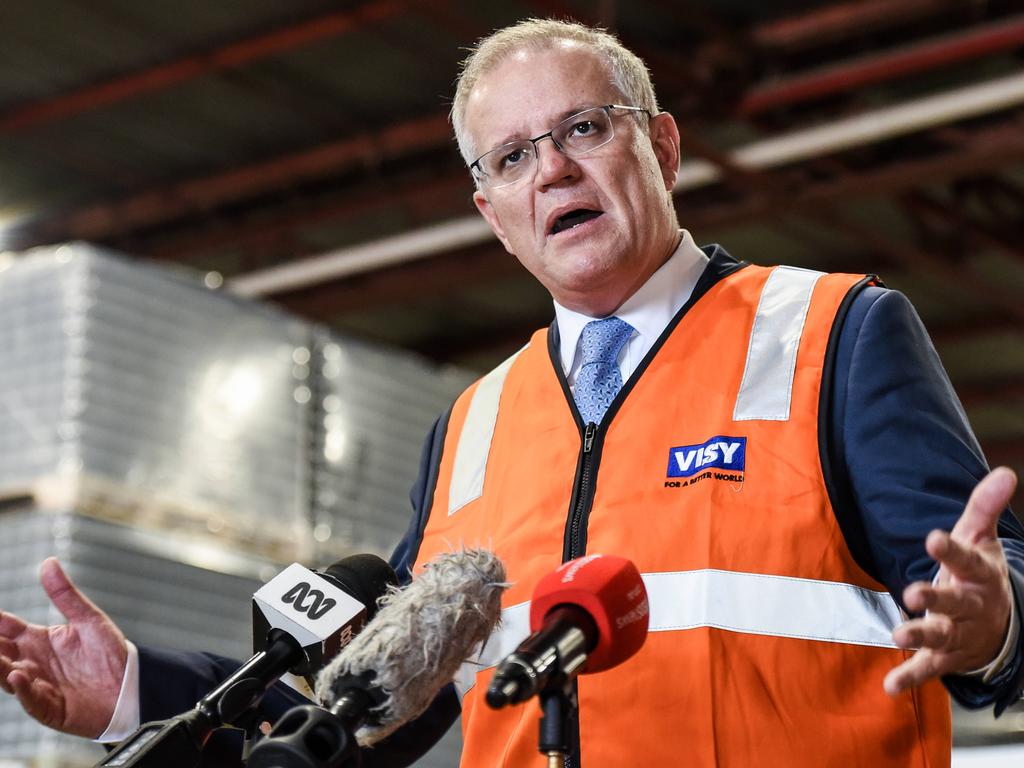 Mr Morrison is under pressure to stand down a minister at the centre of a historic rape allegations and to hold a parliamentary investigation. Picture: NCA NewsWire/Flavio Brancaleone