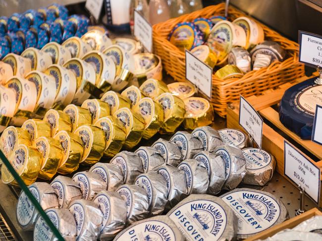 King Island Dairy’s cheeses are available at reasonable “island prices” at Currie’s IGA and FoodWorks stores. Picture: STU GIBSON/TOURISM TASMANIA