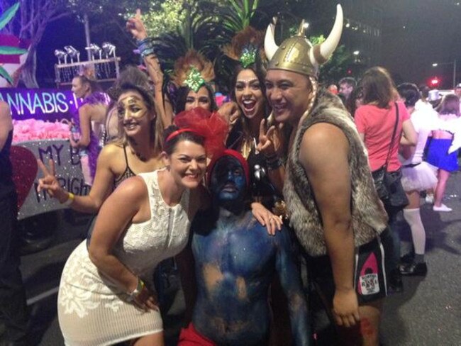 Greens Senator Sarah Hanson-Young at Mardi Gras.