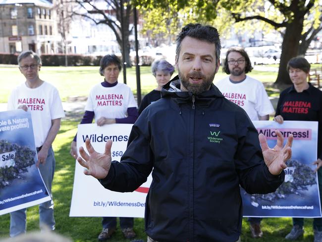 Campaign manager for the Wilderness Society, Tom Allen. Picture: Zak Simmonds