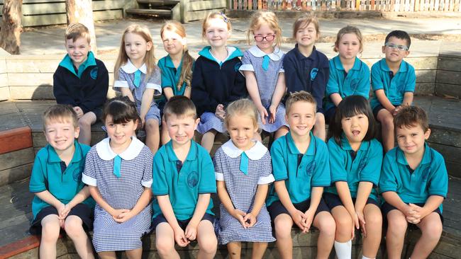 Mt Duneed Primary School Prep H Back Row From Left: Ziggy Ross, Billie Huisman, Seren Page, Lily Weightman, Stevie Reynolds, Zoe Burke, Sophia Woollard, Isaiah Adams-Wilkins . Front Row From Left: Brayden Lyles, Isla Hay, Archer Robinson, Kayli Gatti-Gaskin, Liam Grinter, Carya Inui, Ezra Bowles . Picture: Mark Wilson