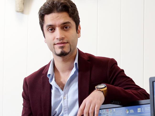 Dr Seyedali Mirjalili poses at Torrens University in Fortitude Valley, Brisbane on Friday, September 13, 2019. Dr Ali has been nominated for a Pride of Australia Award for his research into AI. (AAP Image/Claudia Baxter)