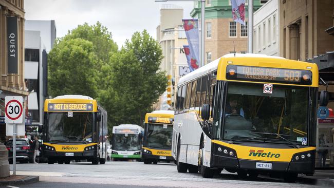 Elizabeth Street bus mall, Hobart. Picture: Chris Kidd