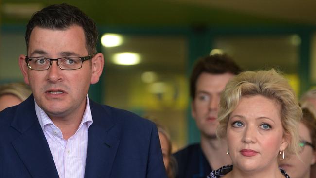 Premier Daniel Andrews and Health Minister Jill Hennessy. Picture: Susan Windmiller