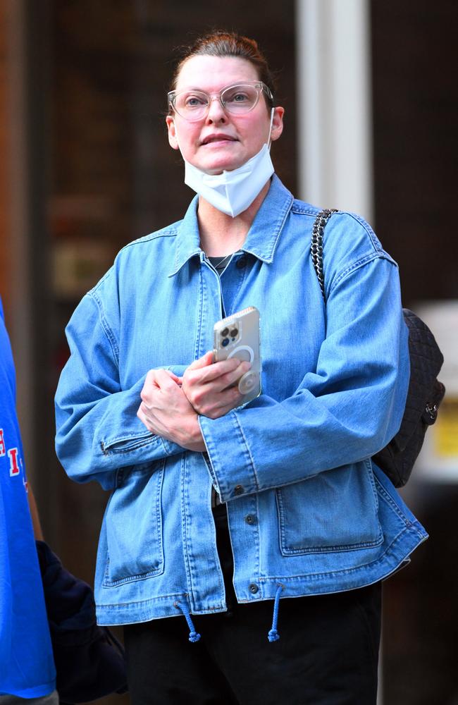 The 90s supermodel said she’s ‘unrecognisable’ after having a popular fat-freezing procedure. Pictured here in February. Picture: Elder Ordonez / SplashNews / Media Mode