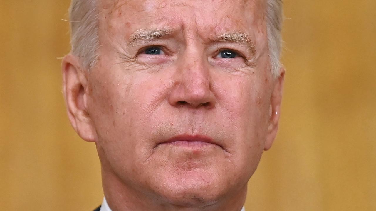 US President Joe Biden speaking about the terror attacks. Picture: Jim Watson/AFP