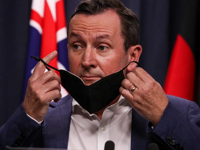 WA Premier Mark McGowan announced the changes on Monday. Picture: Colin Murty/The Australian