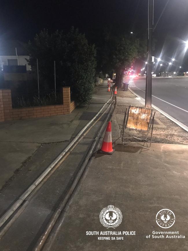 For three alleged copper thieves, an off-duty police officer was their undoing. Picture: SA Police