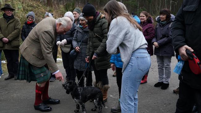 King Charles visits a community shed in Aberdeenshire on Thursday. Picture: Getty Images