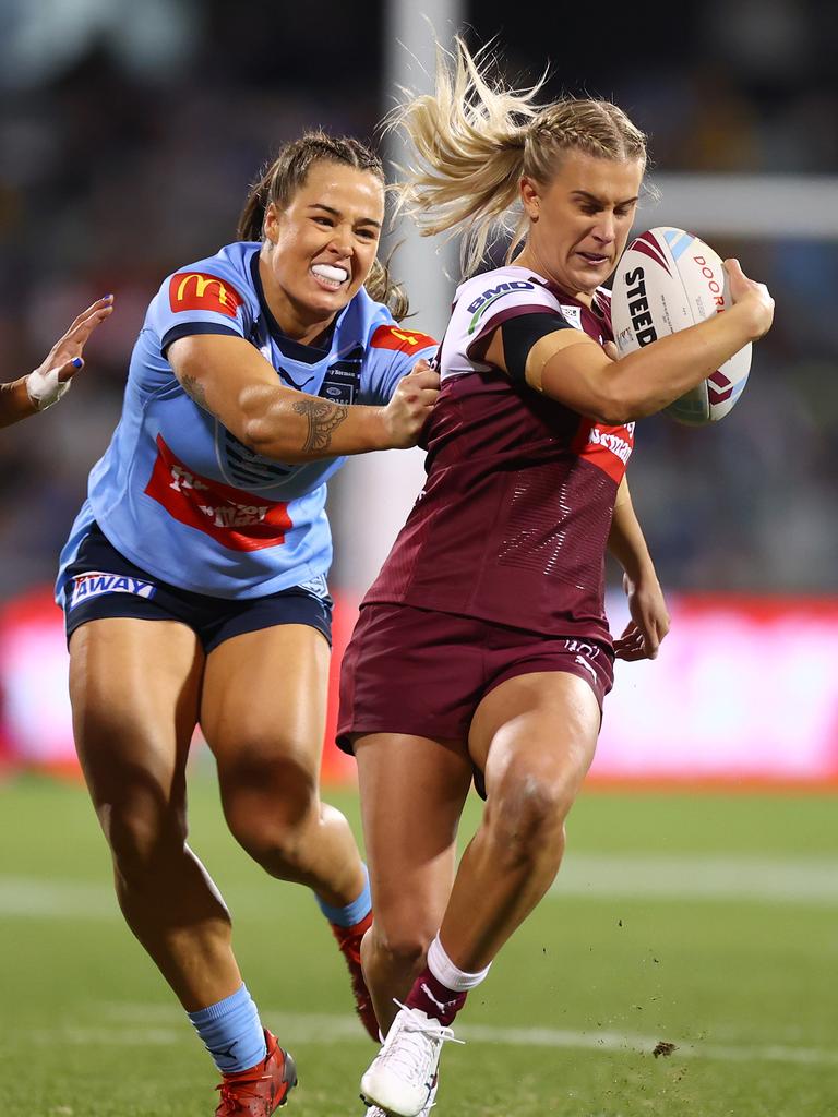 Shenae Ciesiolka of the Maroons. Photo: Mark Nolan/Getty Images