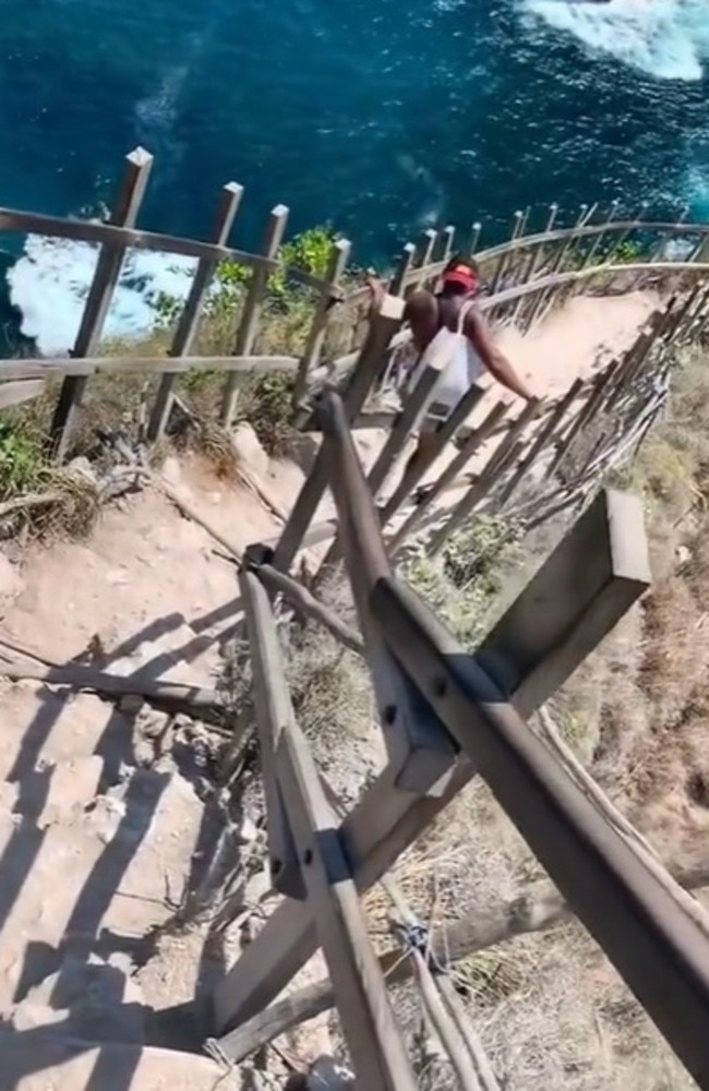 Travel blogger Thomas Manuel shared a TikTok on the journey to the beach which involved a boat ride to the island. Picture: TikTok