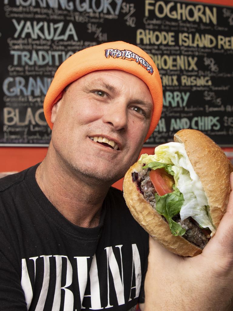 Alan Wynn, owner of Phat Burgers is happy to stake the claim to best burgers in Toowoomba. Monday, May 31, 2021. Picture: Nev Madsen.
