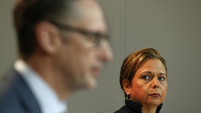 The new News Media Bargaining Code is announced in Sydney by Assistant Treasurer Stephen Jones and Communications Minister Michelle Rowland. Picture: NewsWire / John Appleyard