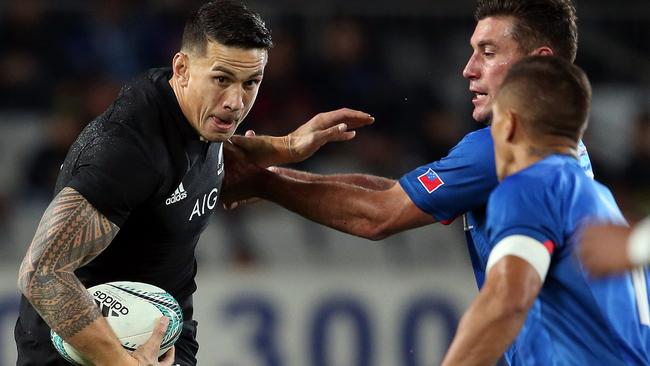 Sonny Bill Williams has played against Samoa in both rugby league and rugby union — and he could turn out form them next year. Picture: AFP