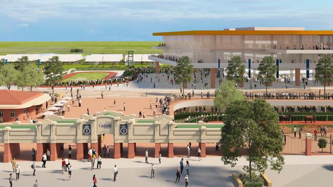 How Caulfield Racecourse will look after the $300 million upgrade. Picture: supplied