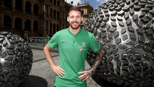 New Socceroo Martin Boyle in Brisbane on Tuesday. Picture: Getty Images