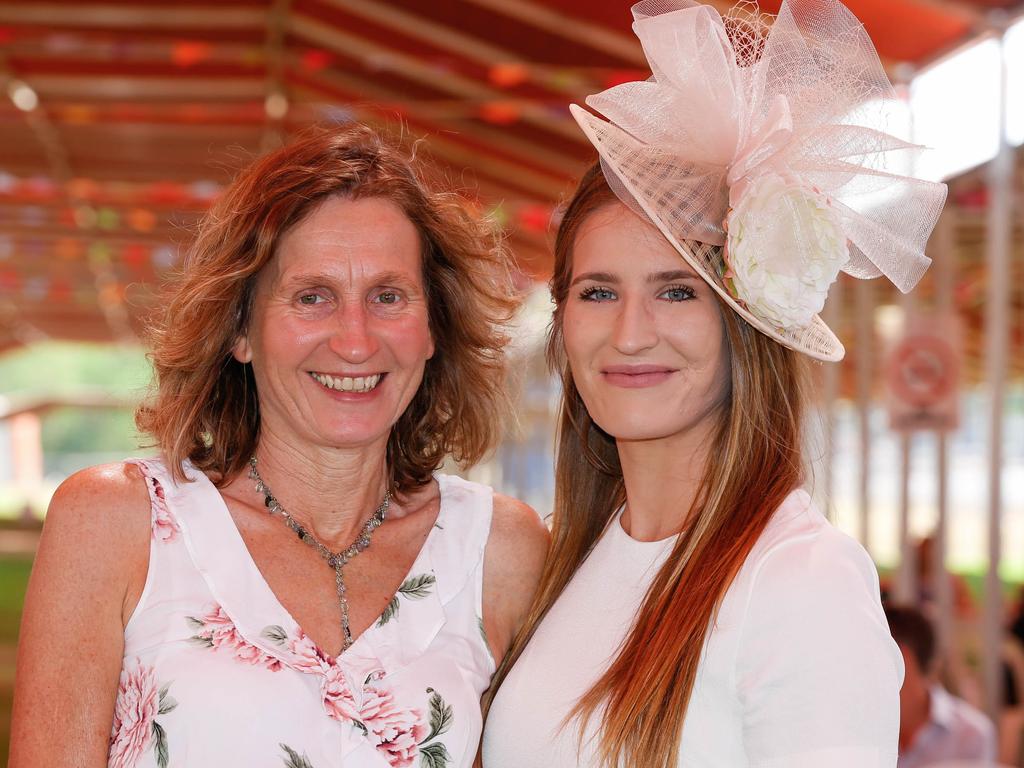 Ali (L) and Chloe Baxter at Bridge Toyota Ladies Day . Picture GLENN CAMPBELL