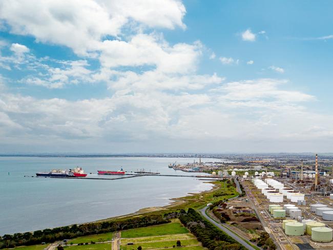 The Viva Energy floating gas terminal near Geelong Picture: Supplied.