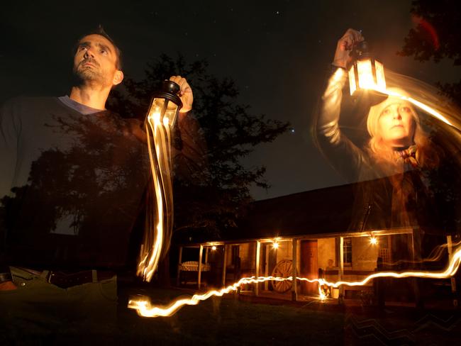 Eerie ... GI Journo and ghost medium Libby Meacham outside Gledswood Homestead. Picture: Stephen Cooper