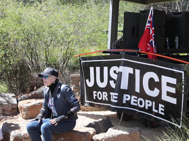 A small group of protesters have asked for Daniel Andrews to be removed as chair of Orygen. Picture: NewsWire/ David Crosling