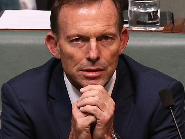 Tony Abbott in Question Time in the House of Representatives Chamber, Parliament House in Canberra. Picture Kym Smith