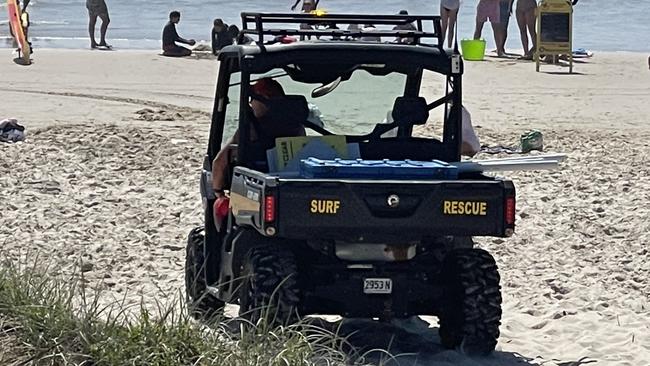 Seven Mile Beach at Lennox Head on Thursday. A man drowned while attempting to rescue his daughter from the surf at Lennox Head late on Wednesday. Picture: Rae Wilson