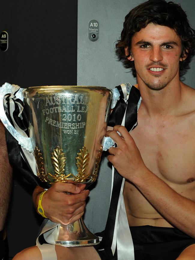 Scott Pendlebury got his hands on the cup eight years ago.