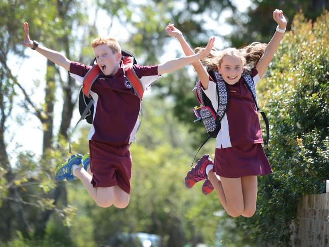 Twins , Oliver and Kelly Robinson, 11, were jointly elected as school captains at Hornsby South Public School