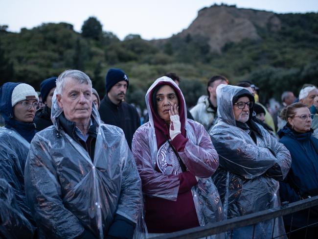 Crowds pay their respects at the Anzac Dawn Service in gallipoli. Picture: Cem Tekkesinoglu/Anadolu Agency via Getty Images