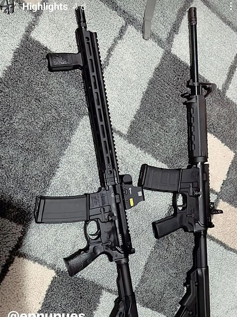 He shared photos of guns in the days before the attack. Picture: Instagram
