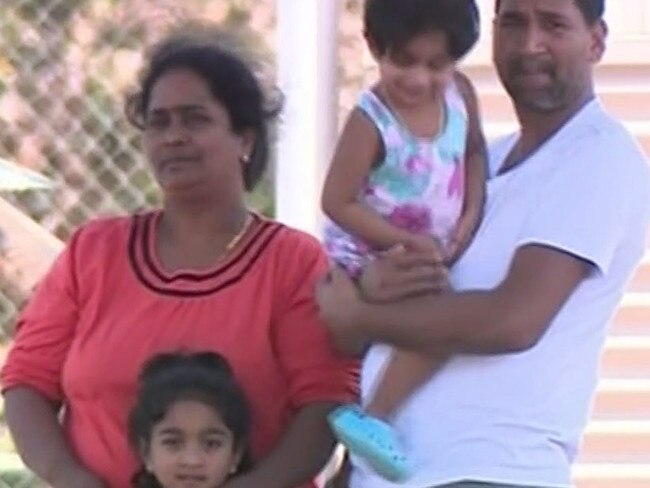 A Tamil family seeking asylum have divided the opinion of the electorate. Picture: Ten News