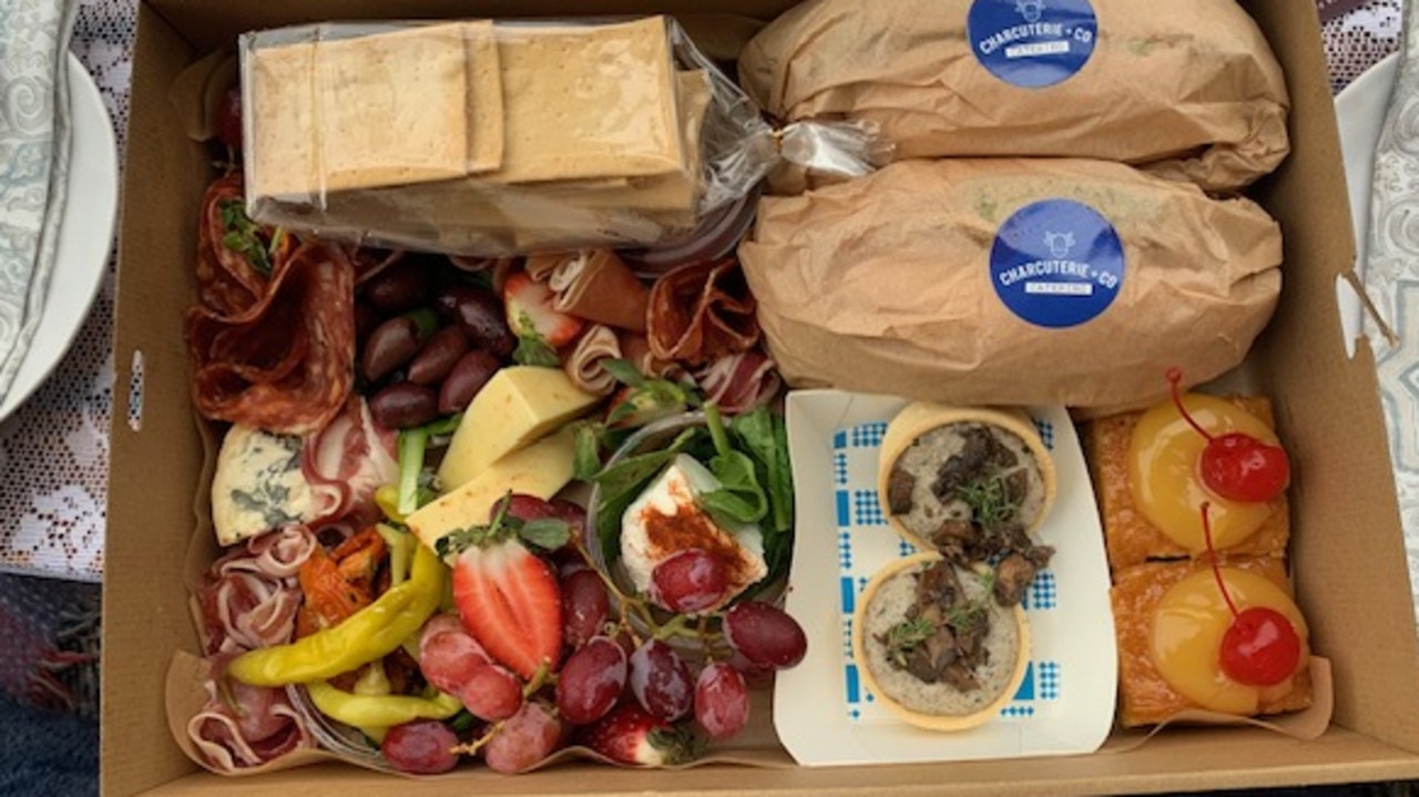 The delicious Vintage Picnic box for adults. Picture: News Corp